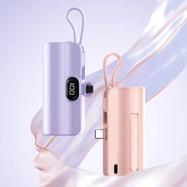 2 In 1 Portable Power Bank USB To Type C Cable For all mobile phone