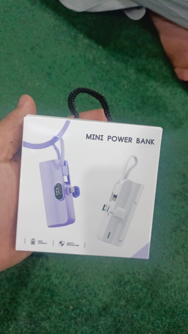 2 In 1 Portable Power Bank USB To Type C Cable For all mobile phone