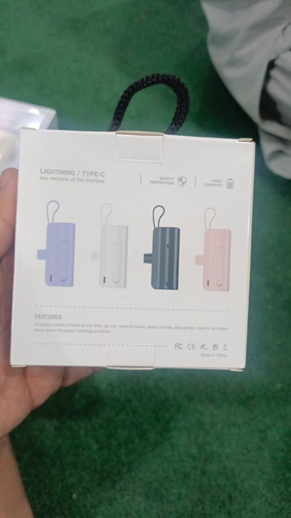 2 In 1 Portable Power Bank USB To Type C Cable For all mobile phone