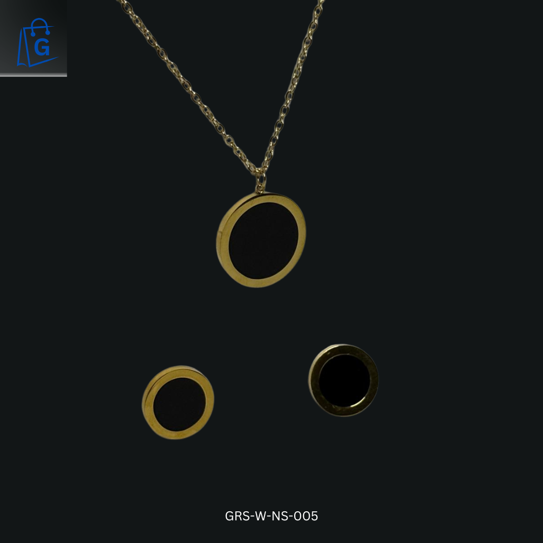Black and Gold Neck-set (Premium Quality)