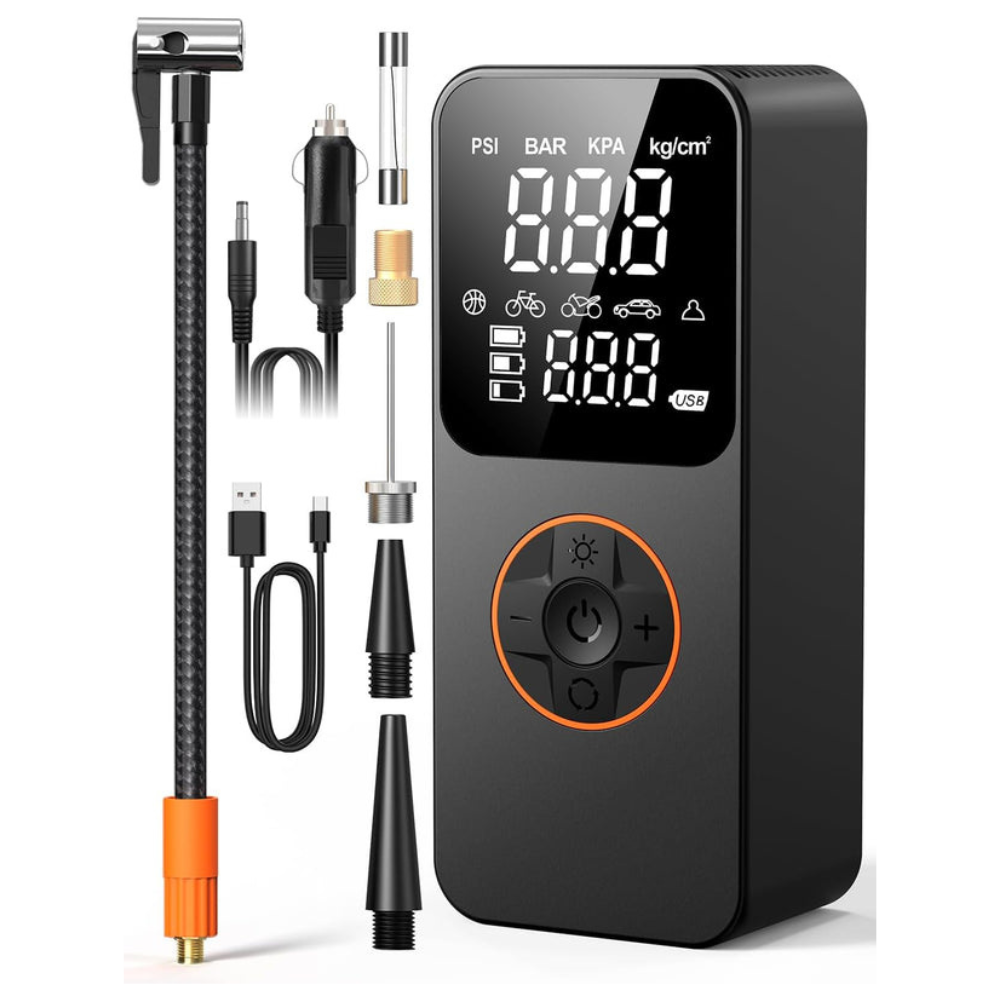 Tyre Inflator, Portable Air Compressor Cordless Tyre Inflator Rechargeable