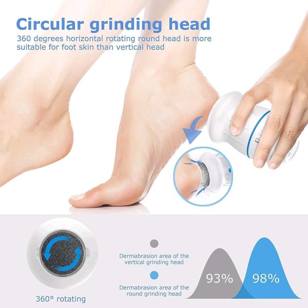 Electric Foot Callus Remover Foot Grinder Foot File Scrubber Shaver Sander Vacuum Adsorption Pedicure Tools (random Colour)