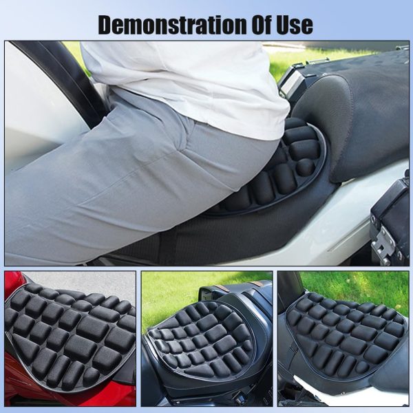 Motorcycle Seat Cushion, 3d Pressure Relief Design Breathable Motorcycle Air Seat Pad Shock Absorption Comfortable Motorcycle Seat Cushion For Long Rides ( Random Color )