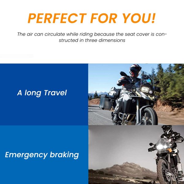 Motorcycle Seat Cushion, 3d Pressure Relief Design Breathable Motorcycle Air Seat Pad Shock Absorption Comfortable Motorcycle Seat Cushion For Long Rides ( Random Color )