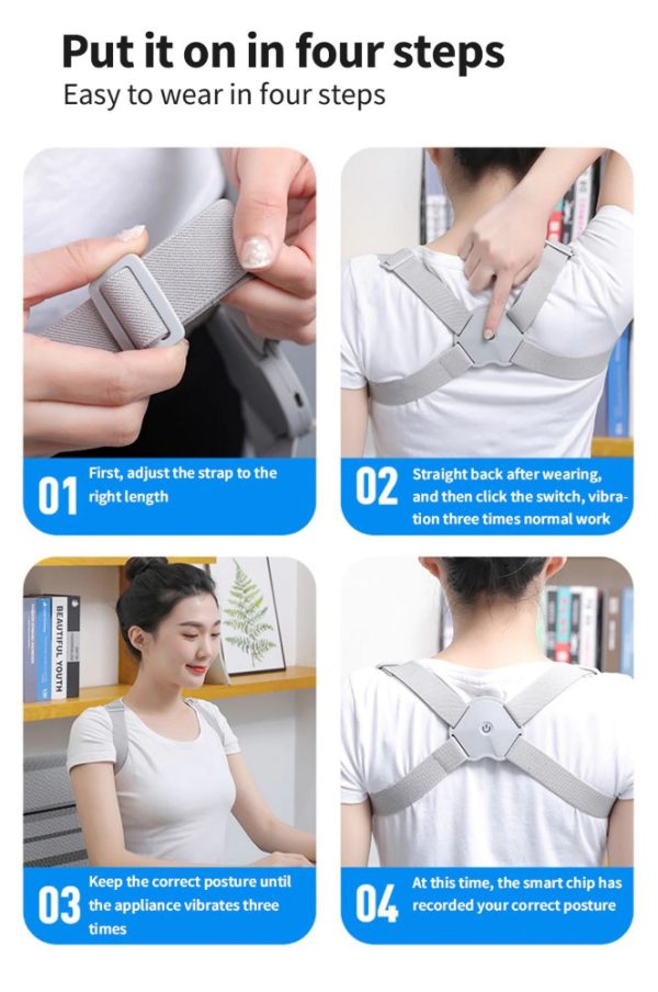 Posture Corrector With Counting Function, Prevent Humpback, Relieve Back Pain For Kids/women/men.